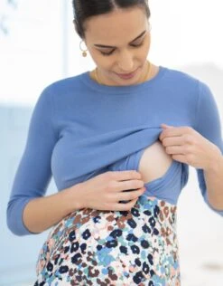 Seraphine Robe Grossesse Et Allaitement à Imprimé Animal Avec Haut En Maille -Seraphine Dawn MultiPrt 03 V2