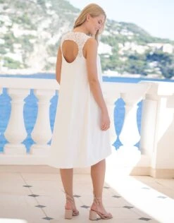 Seraphine Robe Grossesse Mi-longue – Ivoire -Seraphine Delevine Ivory 05 V2