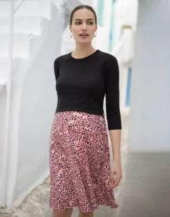 Seraphine Robe Grossesse Et Allaitement Imprimée Avec Haut En Maille