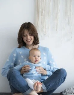 Seraphine Mama & Mini Lot De Pulls Assortis En Maille - étoile Bleue -Seraphine Demmie Blue 3 V2