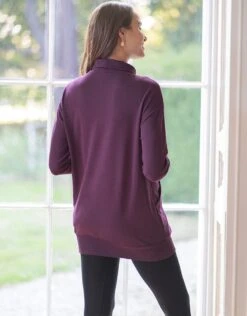Seraphine Sweat Grossesse Et Allaitement En Mélange De Coton – Prune -Seraphine Dina plum 04 V5