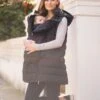 Seraphine Doudoune Longue Sans Manches 3 En 1 De Grossesse à Portage Avec Capuche Noire -Seraphine Dixie Black 01 V3