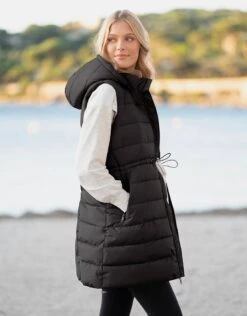 Seraphine Doudoune Longue Sans Manches 3 En 1 De Grossesse à Portage Avec Capuche Noire -Seraphine Dixie Black 07 V3