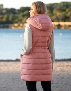 Seraphine Doudoune Longue Sans Manches 3 En 1 De Grossesse à Portage Avec Capuche Rose -Seraphine Dixie Pink 07 V3