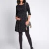 Seraphine Robe Grossesse Et Allaitement à Pois – Noir -Seraphine Ebony Blk V3 01