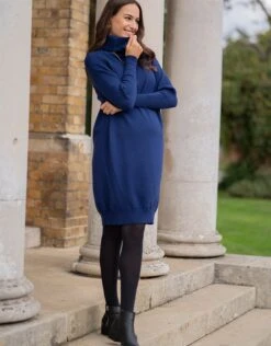 Seraphine Robe Grossesse Et Allaitement En Maille – Bleu Marine -Seraphine Elena Navy 03 V6