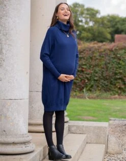 Seraphine Robe Grossesse Et Allaitement En Maille – Bleu Marine -Seraphine Elena Navy 05 V6