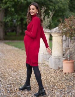 Seraphine Robe Grossesse Et Allaitement En Maille – Rouge -Seraphine Elena Red 04 V7