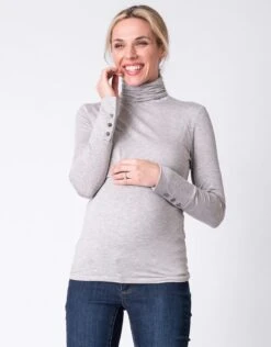 Seraphine Col Roulé Grossesse Et Allaitement – Gris -Seraphine Ember Grey 01 V2