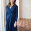 Seraphine Robe Grossesse Et Allaitement En Jersey – Bleu Marine -Seraphine Emilee Navy 01 V2