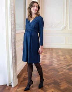 Seraphine Robe Grossesse Et Allaitement En Jersey – Bleu Marine -Seraphine Emilee Navy 03 V2