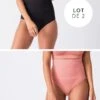 Seraphine Culotte Post-grossesse Taille Haute – Lot De 2 Noir/Terracotta -Seraphine FR Vivette BB 01