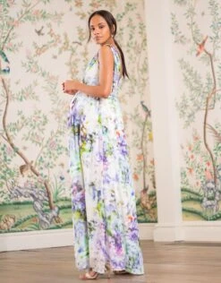 Seraphine Robe Longue Grossesse En Soie - Floral -Seraphine Felicity Long Floral 04 V3