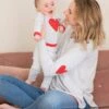 Seraphine Pulls Mama Et Mini En Coton – Motif Cœur Rouge -Seraphine Felix GreyHeart 01 V3