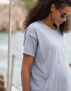 Seraphine T-shirt Ample De Grossesse à Allaitement Bleu Clair -Seraphine Fergie Blue 05 V1