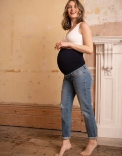 Seraphine Jean Grossesse Boyfriend – Bleu -Seraphine Florian Midblue 03 V5