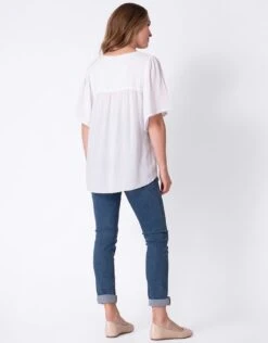 Seraphine Haut Grossesse Ample – Blanc -Seraphine Francine White V2 05