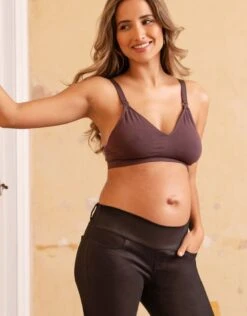 Seraphine Jean Grossesse En Coton Bio Avec Bandeau Sous Le Ventre - Noir -Seraphine Freddie UB Black 04 V4