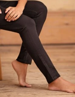 Seraphine Jean Grossesse En Coton Bio Avec Bandeau Sous Le Ventre - Noir -Seraphine Freddie UB Black 05 V4