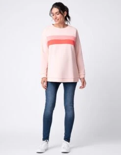 Seraphine Pull Grossesse Et Allaitement Dégradé Rose Color Block -Seraphine Ginger Pink 03 V3