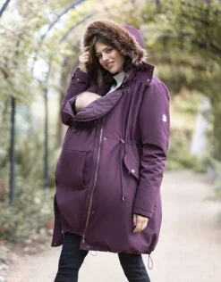 Seraphine Manteau Haut De Gamme 6 En 1 Avec Doublure En Duvet Amovible – Bordeaux
