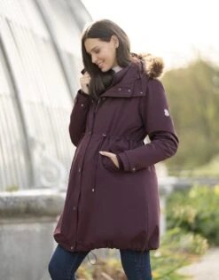 Seraphine Manteau Haut De Gamme 6 En 1 Avec Doublure En Duvet Amovible – Bordeaux -Seraphine Glenn Burgundy 03 V3