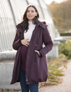 Seraphine Manteau Haut De Gamme 6 En 1 Avec Doublure En Duvet Amovible – Bordeaux -Seraphine Glenn Burgundy 06 V3
