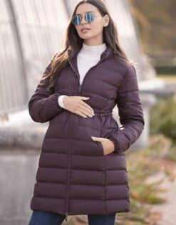 Seraphine Manteau Haut De Gamme 6 En 1 Avec Doublure En Duvet Amovible – Bordeaux -Seraphine Glenn Burgundy 08 V3