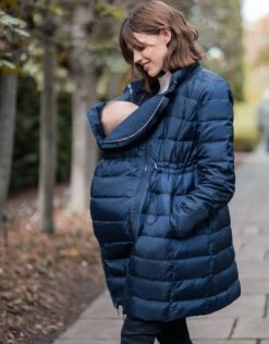 Seraphine Manteau Bleu Marine Haut De Gamme 6 En 1 Avec Doublure En Duvet Amovible -Seraphine Glenn Navy 03 V4