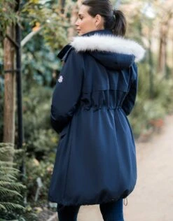 Seraphine Manteau Bleu Marine Haut De Gamme 6 En 1 Avec Doublure En Duvet Amovible -Seraphine Glenn Navy 05 V4