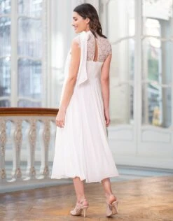 Seraphine Robe Grossesse Et Allaitement Col Cravate – Ivoire -Seraphine Greta Ivory 07 V2