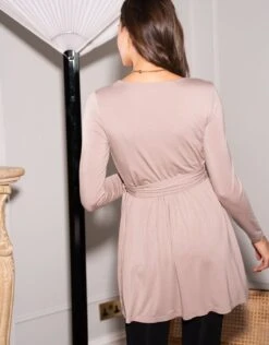 Seraphine Tunique Grossesse Et Allaitement Cache-cœur, Taupe -Seraphine Gwenn Taupe 07 V1
