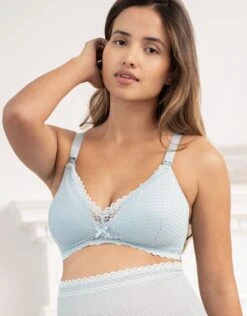Seraphine Light Blue Lace Maternity & Nursing Bra