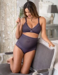 Seraphine Purple Lace Maternity & Nursing Bra -Seraphine Hallie Bra Plum 03 V2