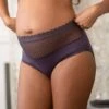 Seraphine Purple Lace Mid Bump Maternity Briefs -Seraphine Hallie MidBump Plum 01 V3