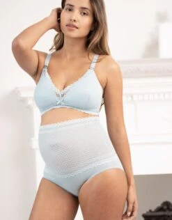 Seraphine Culotte Grossesse Taille Haute Avec Dentelle – Bleu Clair -Seraphine Hallie OB DckEgBlue 03 V4