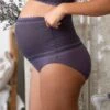 Seraphine Culotte Grossesse Taille Haute Avec Dentelle – Mauve -Seraphine Hallie OB Plum 01 V2