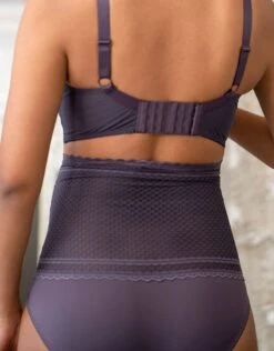 Seraphine Culotte Grossesse Taille Haute Avec Dentelle – Mauve -Seraphine Hallie OB Plum 05 V2