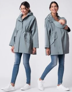 Seraphine Imperméable 3 En 1 De Grossesse à Portage Vert Sauge -Seraphine Halo Sage 08 V2