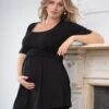Seraphine Tunique Grossesse Et Allaitement Curve En Jersey Noir -Seraphine Hani Black 01 V2