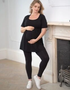 Seraphine Tunique Grossesse Et Allaitement Curve En Jersey Noir -Seraphine Hani Black 04 V2