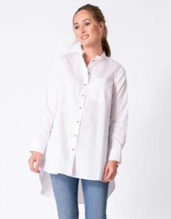 Seraphine Chemise Grossesse En Coton – Blanc -Seraphine Henrika White 04