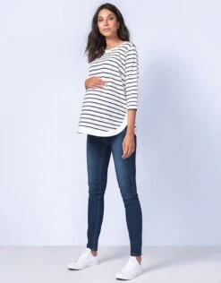 Seraphine Marinière Grossesse Et Allaitement En Coton -Seraphine Hettie NavyWhite 04 V4