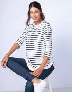 Seraphine Marinière Grossesse Et Allaitement En Coton -Seraphine Hettie NavyWhite 05 V4