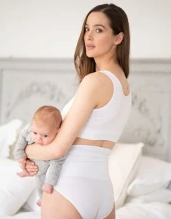 Seraphine Soutien-gorge De Nuit Grossesse Et Allaitement – Gris Et Blanc Lot De 2 -Seraphine Hortensia2Pack StripeWhite 06 V2