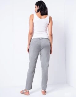 Seraphine Pantalon De Grossesse Chino En Mélange De Coton – Gris Clair -Seraphine Isaac AquaGrey 05