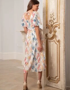 Seraphine Robe Grossesse Et Allaitement Rétro à Motif Floral -Seraphine Ivey Floral 07 V3