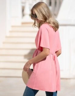 Seraphine Tunique Rose Cache-cœur De Grossesse à Allaitement -Seraphine Jeriko Coral 04 1