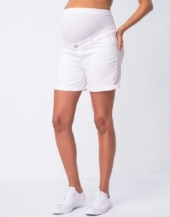 Seraphine Short Grossesse En Jean - Blanc -Seraphine Joseph White 04 2