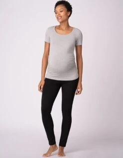 Seraphine Lot De 2 T-shirts Basiques Grossesse Et Allaitement – Gris/Bleu Marine -Seraphine Julianne SS NavyGrey 05 V3